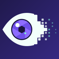 Peekfade-Symbol: ein Auge, das zu Punkten verblasst